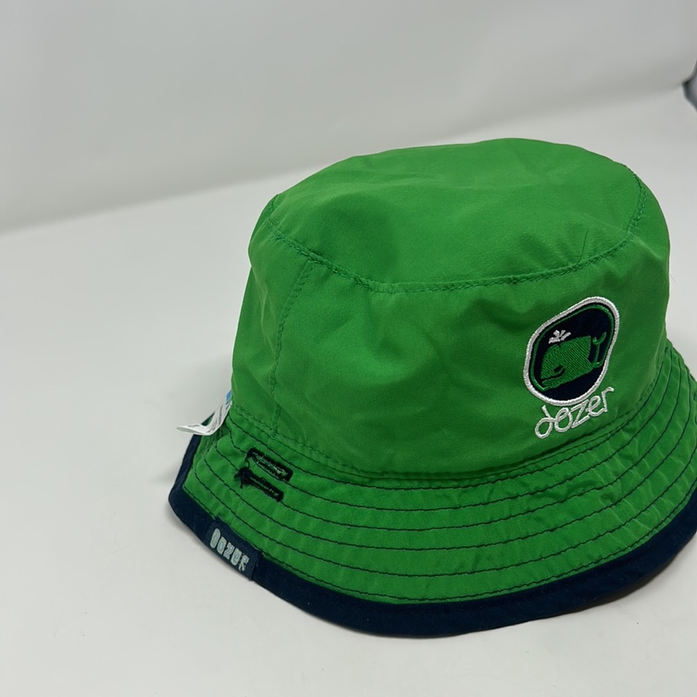 Dozer Boys Reversible Green Blue Whale Bucket Sun Hat - Picture 5 of 8
